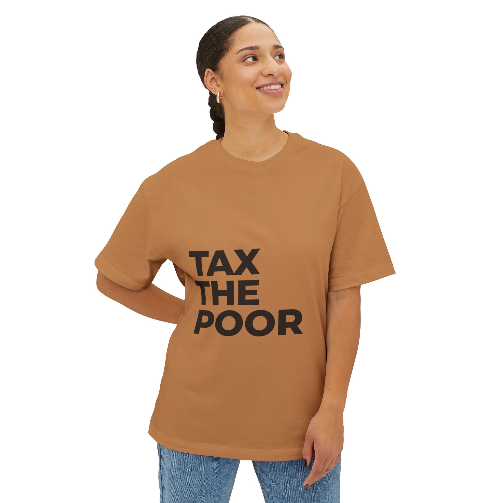 TAX THE POOR on a shirt