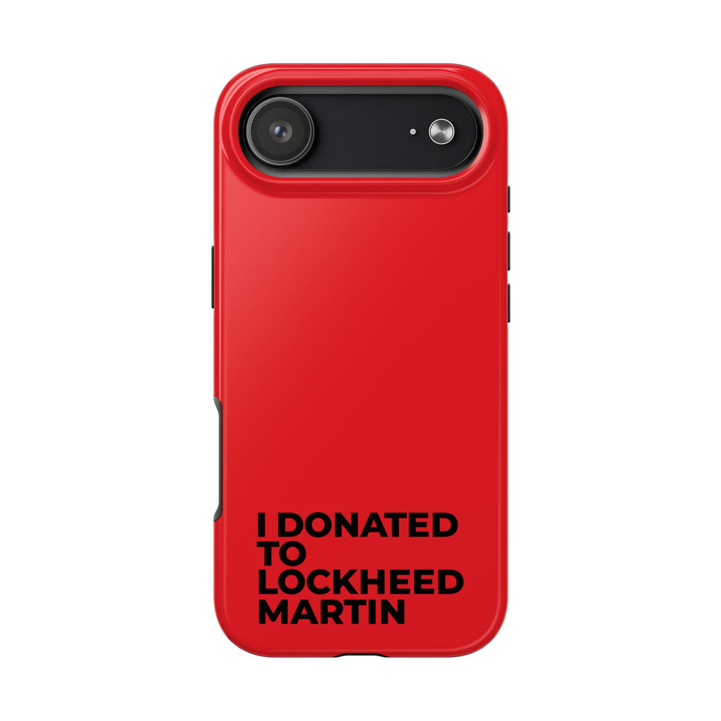 I Donated to Lockheed Martin on your phone